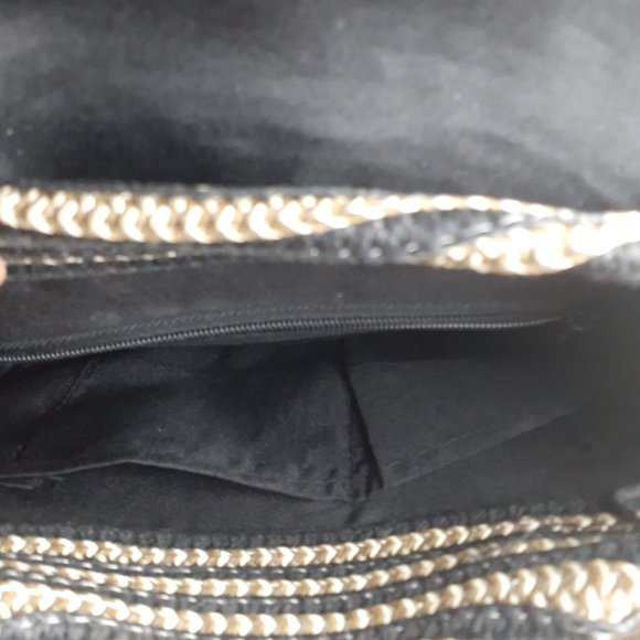 Two-tone Straw Woven Shoulder/Cross-body/Clutch - Picture 5 of 5